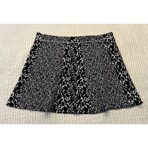 Lane Bryant Mini Skirt Womens 26/28 Black Animal Print Stretch Heavy Mob Wife